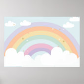 MAGISCHES Rainbow-BURTSTAGES-HINTERGRUND Poster (Vorne)