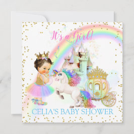 Magisches Rainbow-Prinzessin-Burgfriedhof Einladung