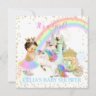 Magisches Rainbow-Prinzessin-Burgfriedhof Einladung