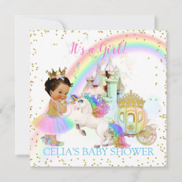 Magisches Rainbow-Prinzessin-Burgfriedhof Einladung