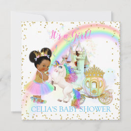 Magisches Rainbow-Prinzessin-Burgfriedhof Einladung