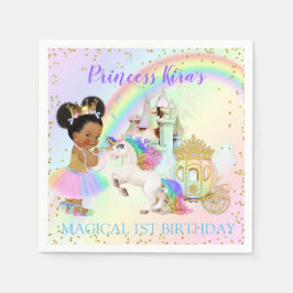 Magisches Rainbow-Prinzessin-Burgfriedhof Serviette