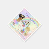 Magisches Rainbow-Prinzessin-Burgfriedhof Serviette (Ecke)