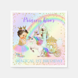 Magisches Rainbow-Prinzessin-Burgfriedhof Serviette