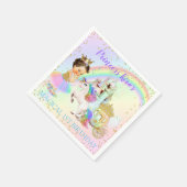 Magisches Rainbow-Prinzessin-Burgfriedhof Serviette (Ecke)