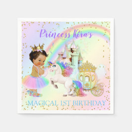 Magisches Rainbow-Prinzessin-Burgfriedhof Serviette