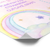 Magisches Rainbow Unicorn Birthday Milestone Foto Poster (Ecke)