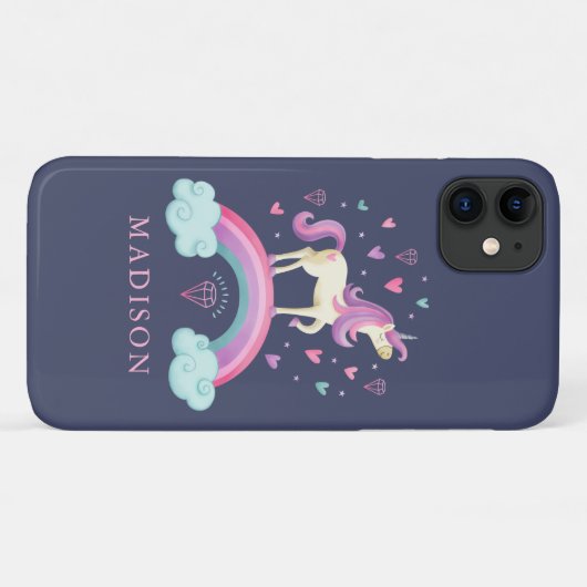 Magisches Rainbow Unicorn Case-Mate iPhone Hülle (Rückseite (Horizontal))