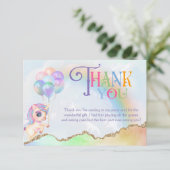 Magisches Rainbow Unicorn Dankeskarte (Stehend Vorderseite)