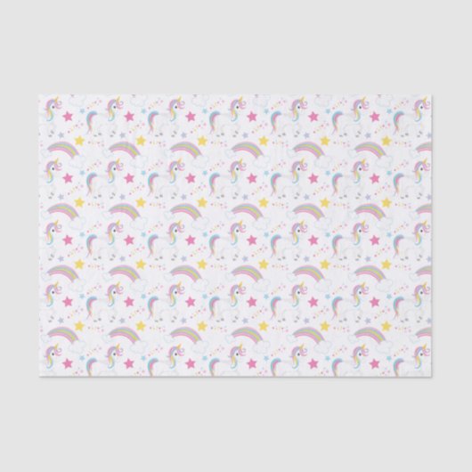 Magisches Rainbow Unicorn Seidenpapier (Vorderseite)