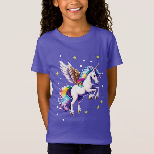 Magisches Rainbow Unicorn T-Shirt (Vorderseite)