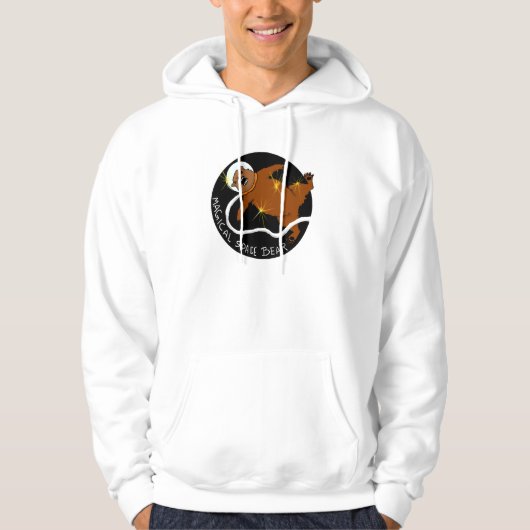Magisches Raum-Bärn-Sweatshirt Hoodie (Vorderseite)
