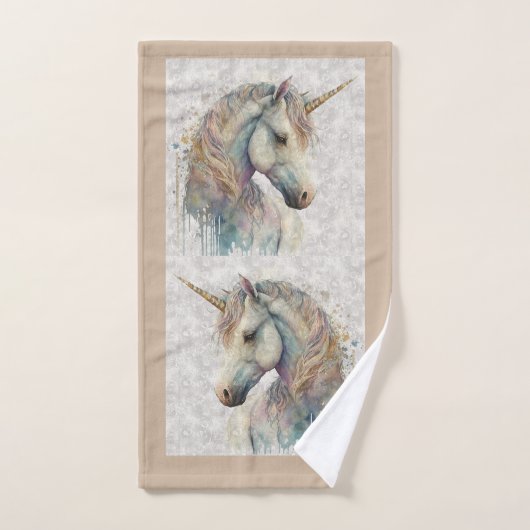 magisches Regenbogen-Einhorn Badhandtuch Set (Handtuch)