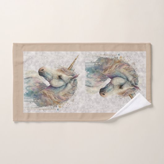 magisches Regenbogen-Einhorn Badhandtuch Set (Handtuch)