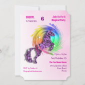 Magisches Regenbogen Einhorn Niedlich Girly Party Einladung (Vorderseite)