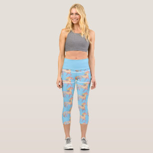 Magisches Regenbogen-Einhorn Personalisiert Capri Leggings