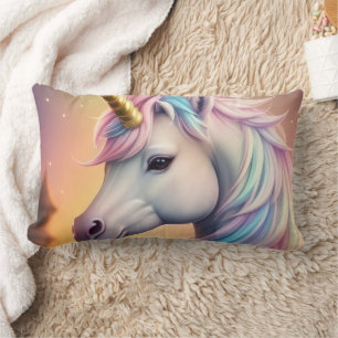Magisches Regenbogen-Einhorn personalisiert Lendenkissen