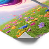 Magisches Regenbogen-Einhorn Poster (Ecke)