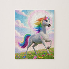 Magisches Regenbogen-Einhorn Puzzle