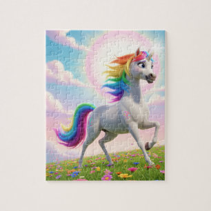 Magisches Regenbogen-Einhorn Puzzle