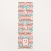 Magisches Regenbogen Einhorn Rosa Glitzer Monogram Yogamatte (Vorderseite)