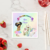 Magisches Regenbogen Prinzessin Burg Unicorn Serviette (Beispiel)
