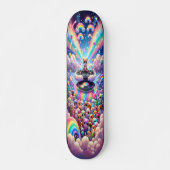 Magisches Regenbogenfestival Skateboard (Vorne)