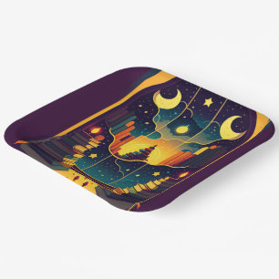 Magisches Reich der Bücher 2 Pappteller