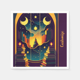 Magisches Reich der Bücher 2 Serviette