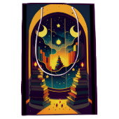 Magisches Reich der Lila Bücher Mittlere Geschenktüte (Vorderseite)