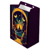 Magisches Reich der Lila Bücher Mittlere Geschenktüte (Rückseite Schrägansicht)