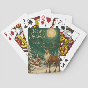Magisches Rentier-Wintermondlicht Spielkarten