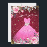 Magisches Rosa Rosa Kleid Blumensüß 16 Einladung<br><div class="desc">Magisches Rosa Gown Kleid Blumenkleider Sweet 16 Party Einladung Wir haben auch viele andere Einladungen und Sammlungen.</div>