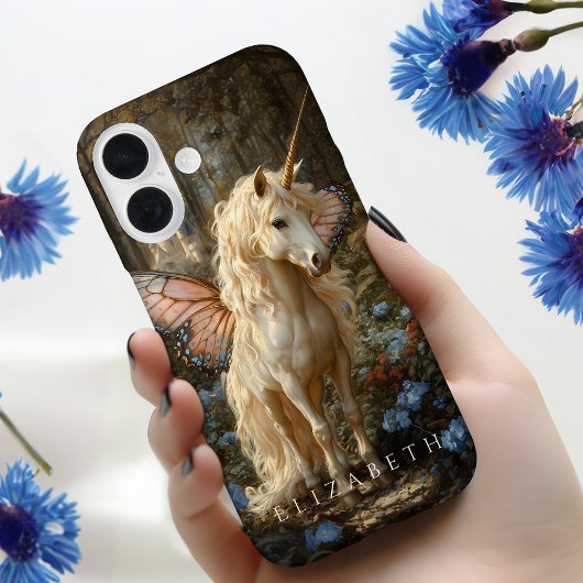 Magisches Rosa Schmetterling Flügeldrachen Einhorn Case-Mate iPhone Hülle