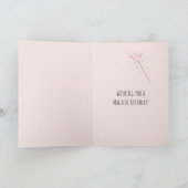 Magisches Rosarotes Vogel Geburtstag Karte (Innenseite)