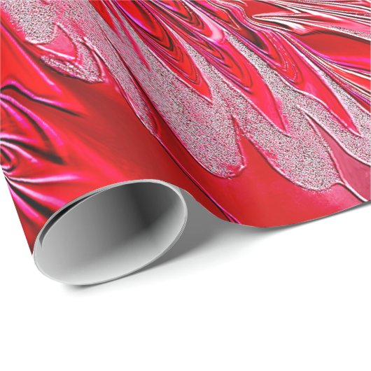 Magisches Rot Geschenkpapier (Rolleneckpunkt)