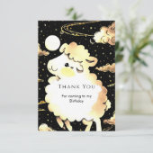 Magisches Schaf zum Geburtstag Dankeskarte (Stehend Vorderseite)