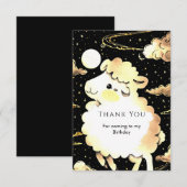Magisches Schaf zum Geburtstag Dankeskarte (Vorne/Hinten)