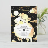 Magisches Schaf zum Geburtstag Einladung (Stehend Vorderseite)