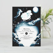 Magisches Schaf zum Geburtstag Einladung (Stehend Vorderseite)