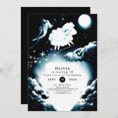 Magisches Schaf zum Geburtstag Einladung (Vorne/Hinten)