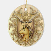 Magisches Schild Einhorn Keramik Ornament (Links)