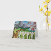 Magisches Schloss Karte (Gelbe Blume)