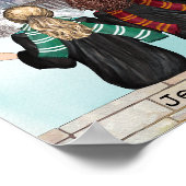 Magisches Schlossassistent Portrait, Wizards Print Poster (Ecke)