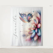 Magisches Schmetterlingsfoto Hintergrund des Party Wandteppich (Vorderseite)