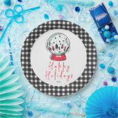 Magisches Schneeglobe Weihnachts-Party Pappteller (Party)