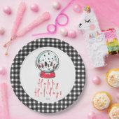 Magisches Schneeglobe Weihnachts-Party Pappteller (Party)