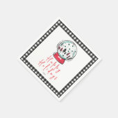 Magisches Schneeglobe Weihnachts-Party Serviette (Ecke)