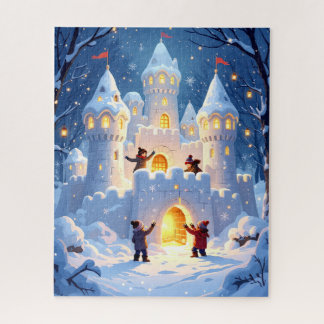 Magisches Schneeschloss Winter Wunderland Puzzle