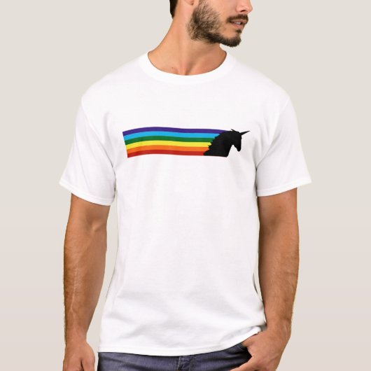 Magisches schneidiges Einhornregenbogen T-Shirt (Vorderseite)